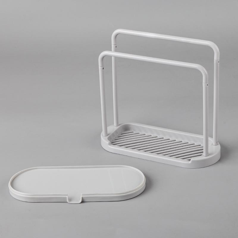 Kitchen Sink Faucet Rack: Dishcloth & Sponge Holder with Drain Basket