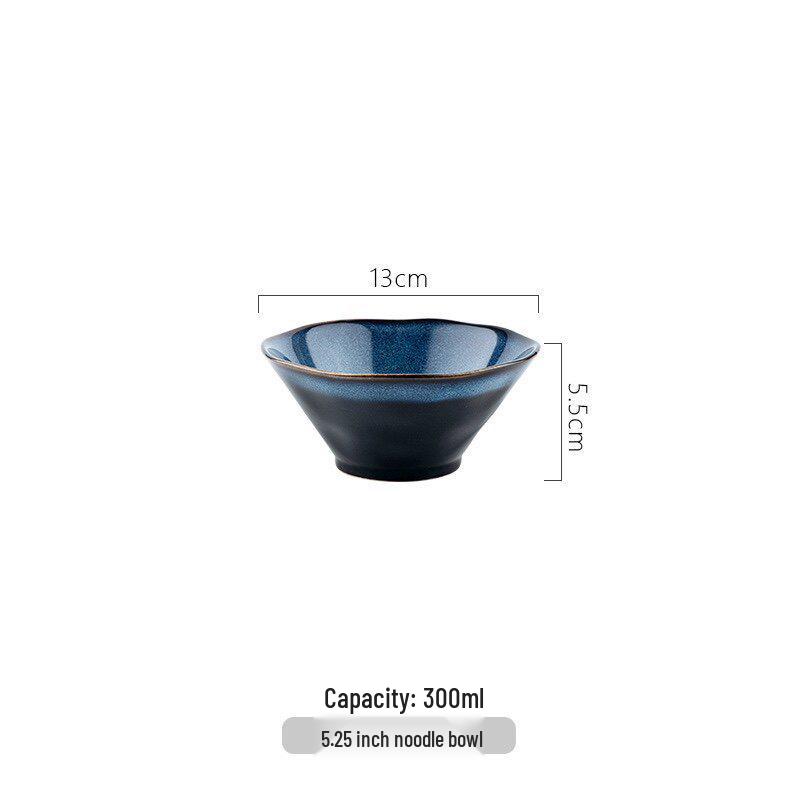 Creative Stone Pattern Ceramic Bowl - Retro Ramen, Rice, Salad, Soup, and Noodle Bowl