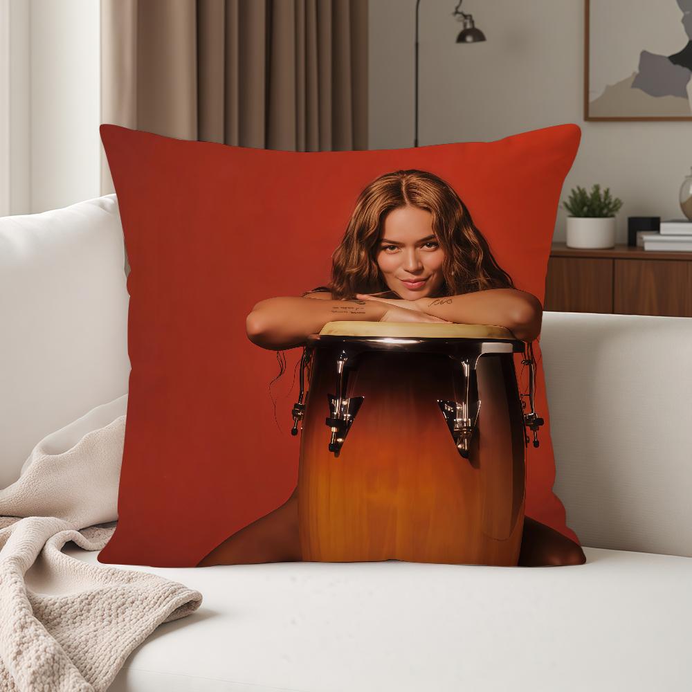 Singer K-Karol G Funny Pillow Case Suitable For Bedrooms Living Rooms Cars Home Decoration
