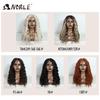 Noble Synthetic Lace Front Wig Long Curly 20 Inch Long Medium Part Lace Wig For Women Lace Front Wig Ombre Blonde Cosplay Wig