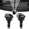 2 PCS Front Windshield Washer Nozzle, Double-hole Straight Column Water Spray Nozzle, Car Wiper Washer Nozzle, Fit for Most Vehicles (Black)