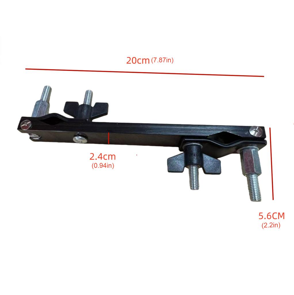 Adjustable Clamp Compatible with Standard Drum Stands for Adding Cymbals and Small Percussion Light Weight