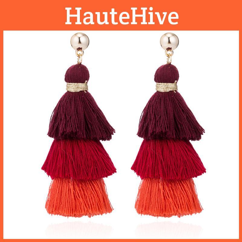 Modische Europäische Ohrringe mit Quasten Einzigartiger Einfacher Street Style