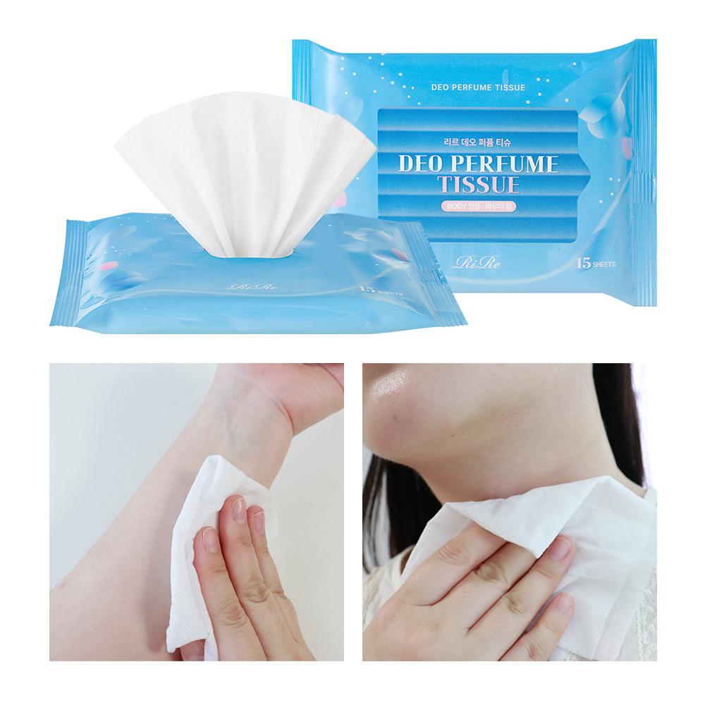 Deodorant Parfymservetter (3 set med 15 ark) (45 blad totalt)