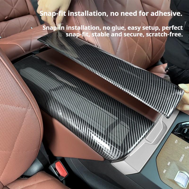 Suitable for BMW iX 2025modified armrest box protective cover carbon fiber texture center armrest interior automotive products