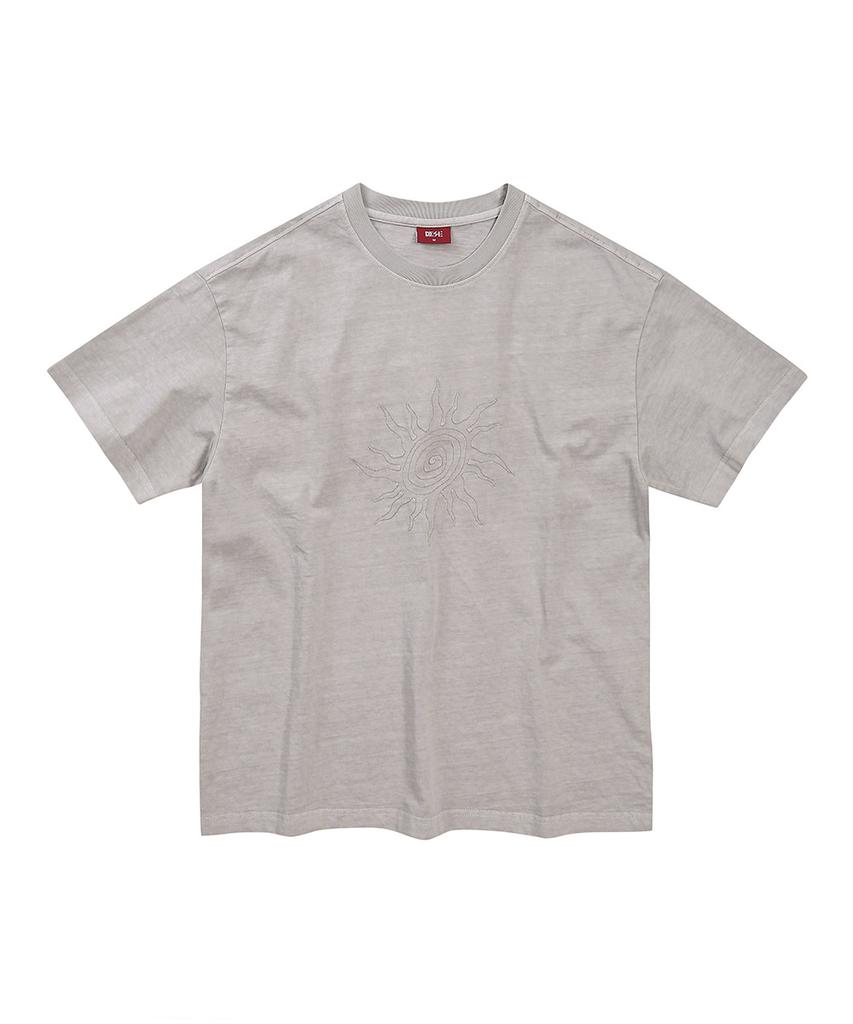 Desiledeu Front Graphic Pigment Short Sleeve T-Shirt-Fbsk5810D0E