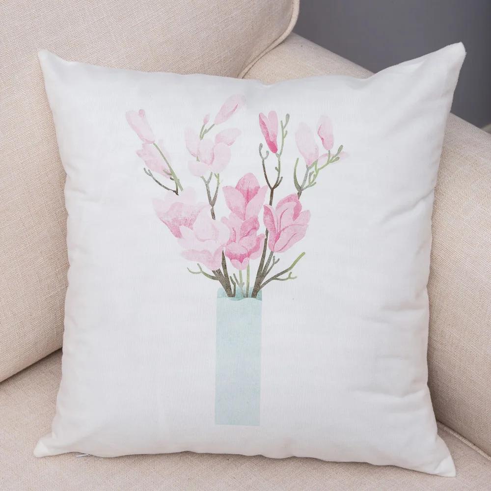 

Скандинавский стиль Наволочка Арт Растение Кактус Зеленые Листья Наволочка для Дивана Дома Машины Простая Мягкая Плюшевая Наволочка 45x45 см 12x12Inch