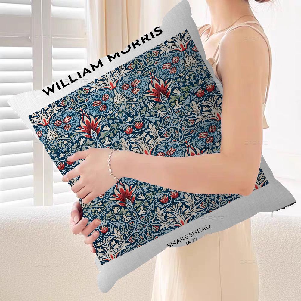 Neutral William Morris Pillow Gift Home Office Decoration Bedroom Sofa Car Cushion Cover Case 45x45