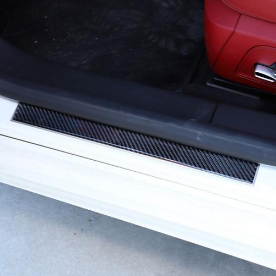Carbon Fiber Door Plate Scuff Sill Panel Trim For Maserati Ghibil 2014-