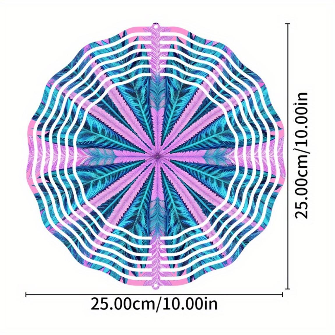 

Blue Purple Metal Wind Chime Outdoor Garden Decor with Vibrant Circular Design Hanging String for Home Party Cottage Year Round Use 01A