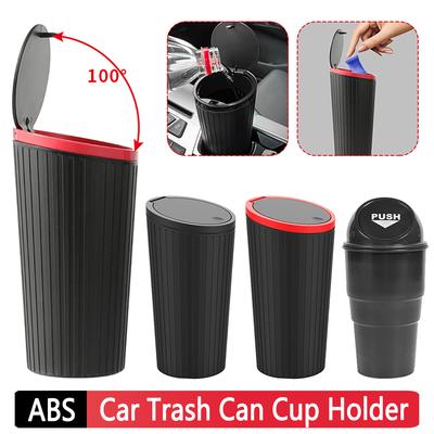 Car Trash Can Cup Holder Leakproof Versatile Trash Can Waterproof Vehicle Garbage Bin Press Type Large Capacity Automobile Parts
