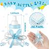 12 Pcs Baby Shower Bottles Mini Milk Bottle Plastic Bear Candy Bottles with Ribbon Baby Shower Wedding Gift for Guest
