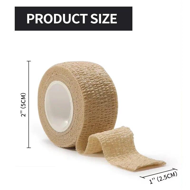 1/10pcs Self Adherent Cohesive Bandage Wrap Stretch Non Woven Self Adhesive Tape - Skin Colour Athletic Elastic Bandage