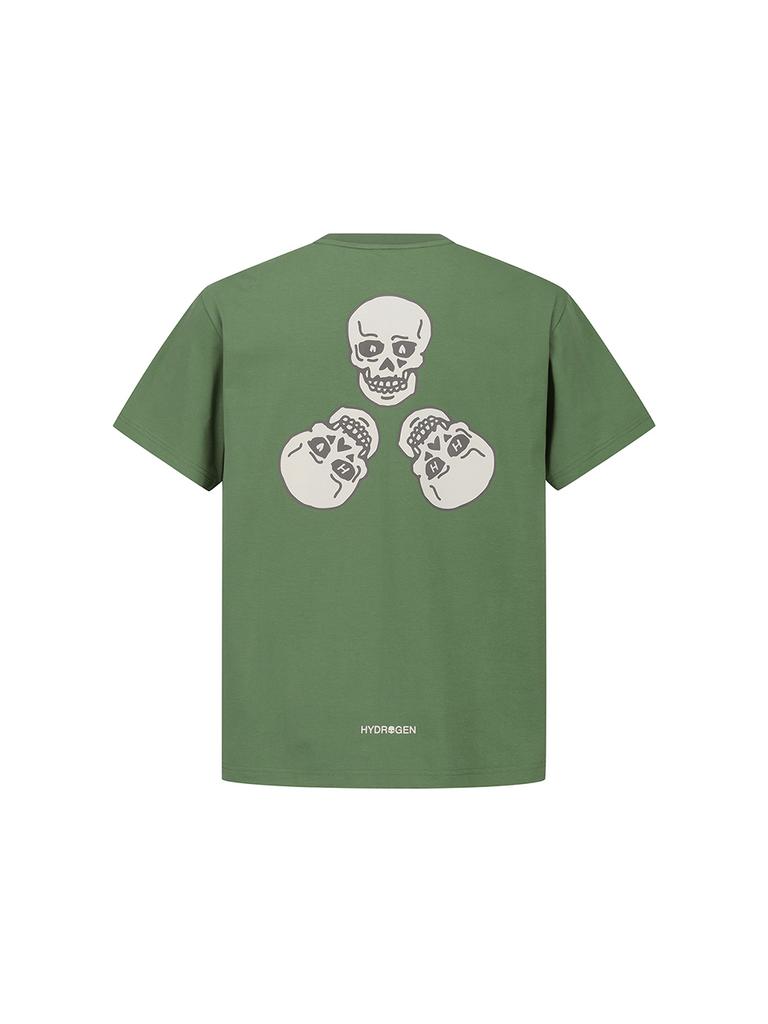 HYDROGEN Uni 3 Skull Graphic Short Sleeve Round Neck