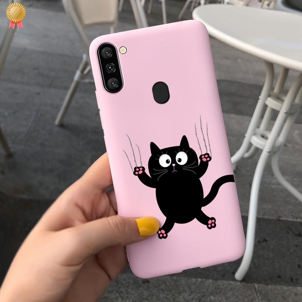 For Samsung Galaxy A11 Case Boy Girl Funny Cartoon Cat Women Silicone Back Case For Samsung Galaxy A 11 SM-A115F 6.4 Funda Cover