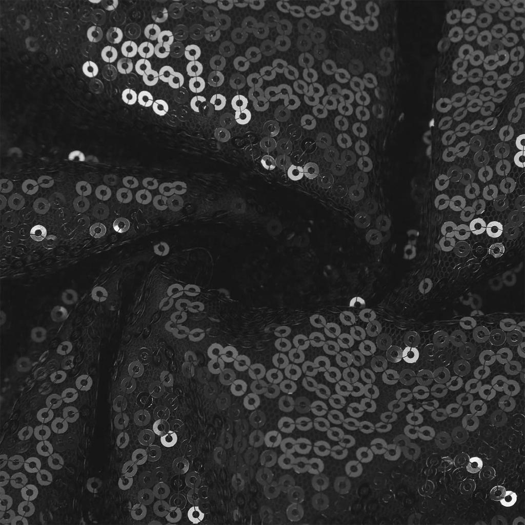 Dámské ležérní jednobarevné flitrované šaty bez rukávů s volánovým lemem a křížením na zádech
