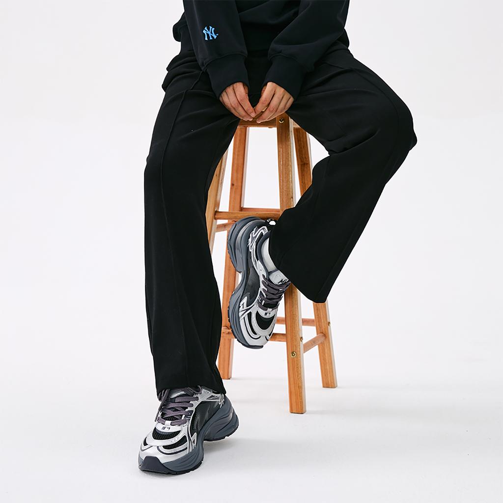 New MLB New York Yankees Height Increasing Breathable Low top Running Shoes Unisex Silver Black 3ARNSPE5N-50SID