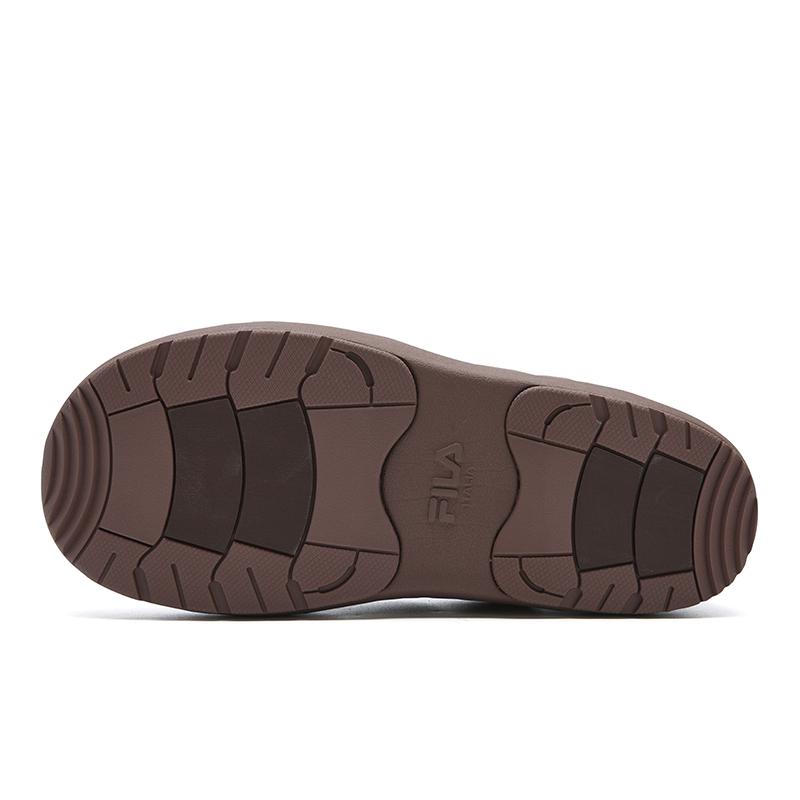 FILA Puffer Puff Shoe Fleece Simple Retro Fashion Daily Cute Artistic Warm Low-Top Skate Shoes Women sneaker Brown F12W542217FNM