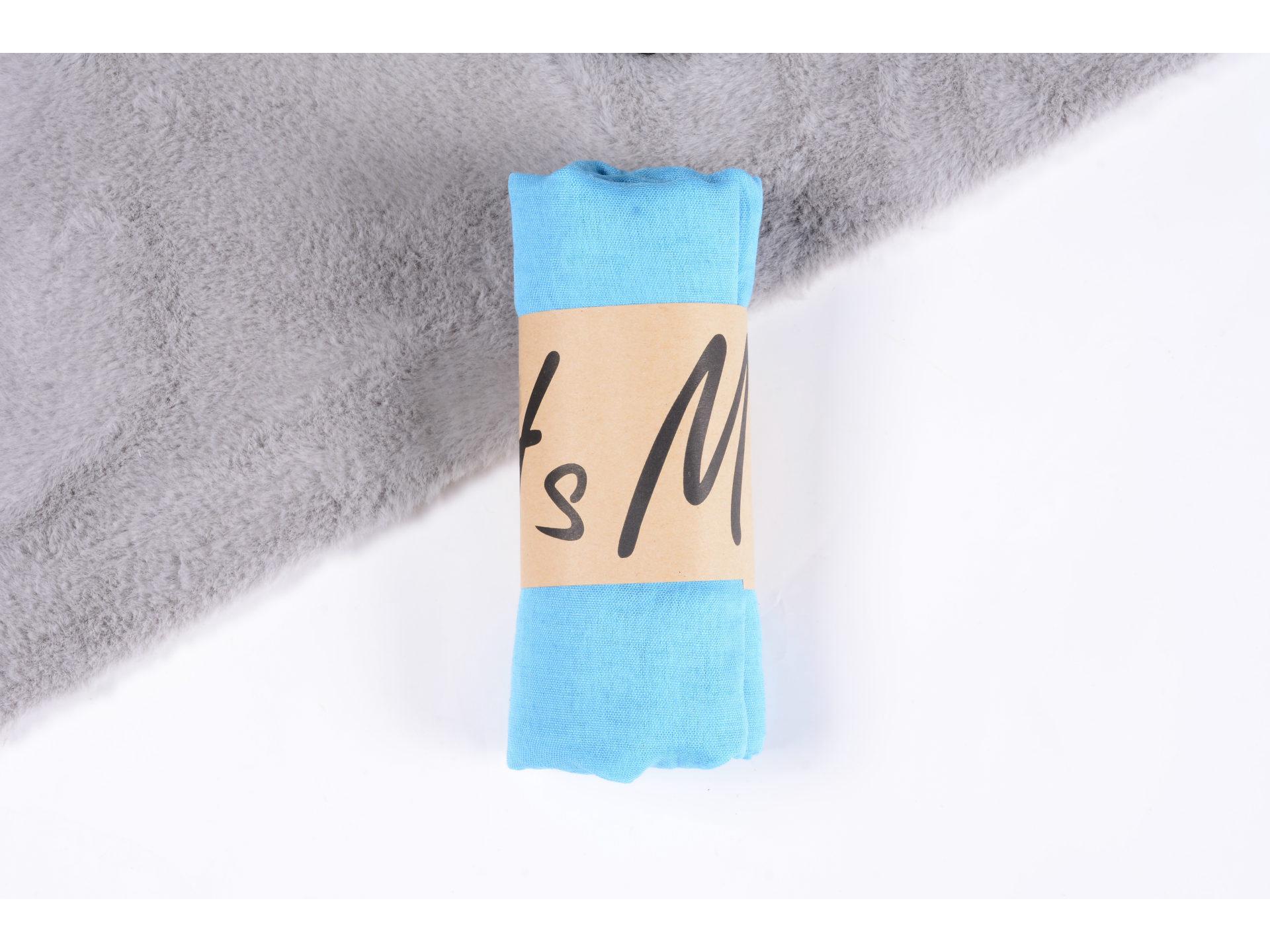 

Женский весенне-летний хлопково-льняной шарф - этнический однотонный плиссированный марлевый платок и шелковый головной платок. 50x160 cm