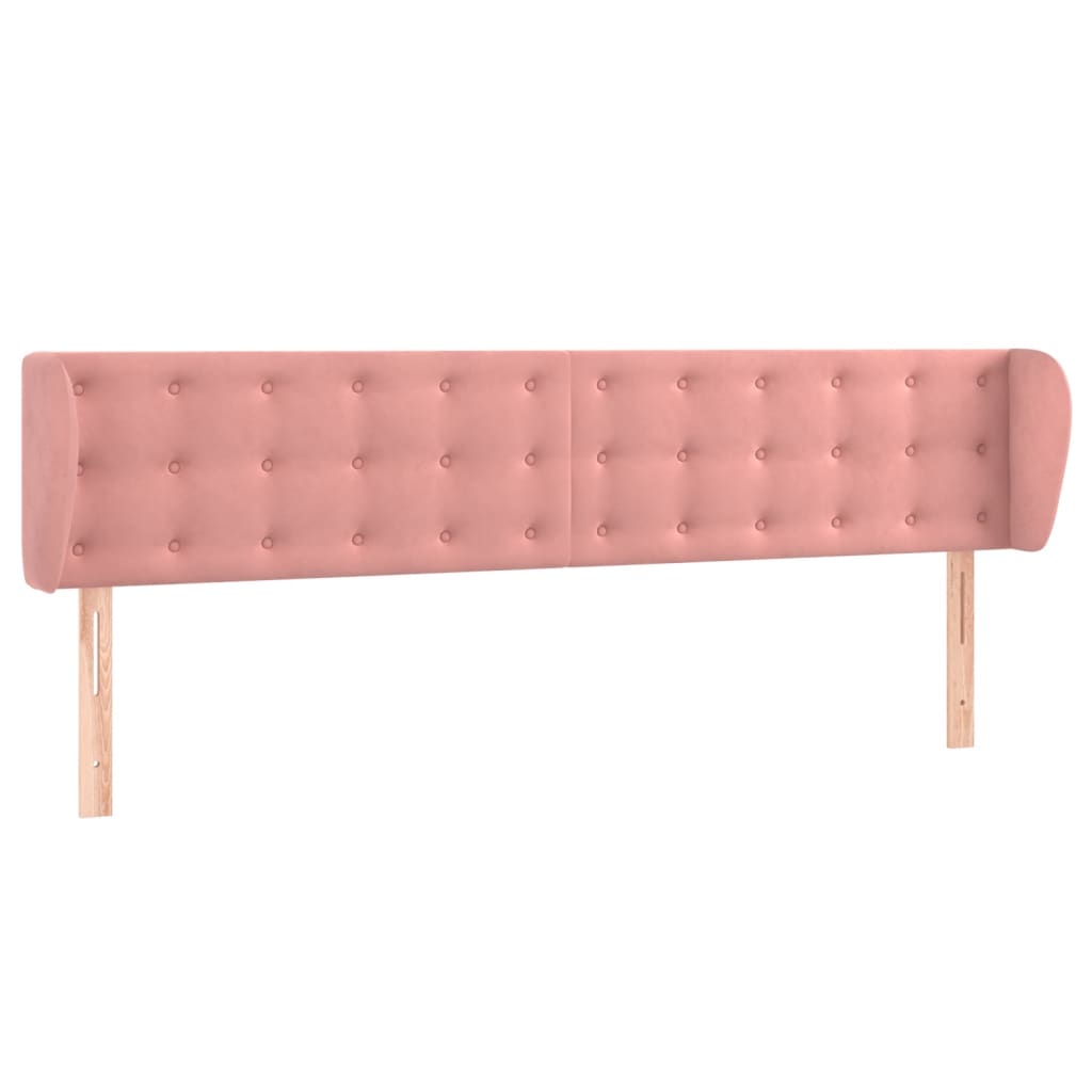 Headboard with Ears Pink 163 X 23 X 78 88 Cm Velvet
