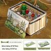 MinNa Outdoor Camping Folding Storage Box with Wood Lid