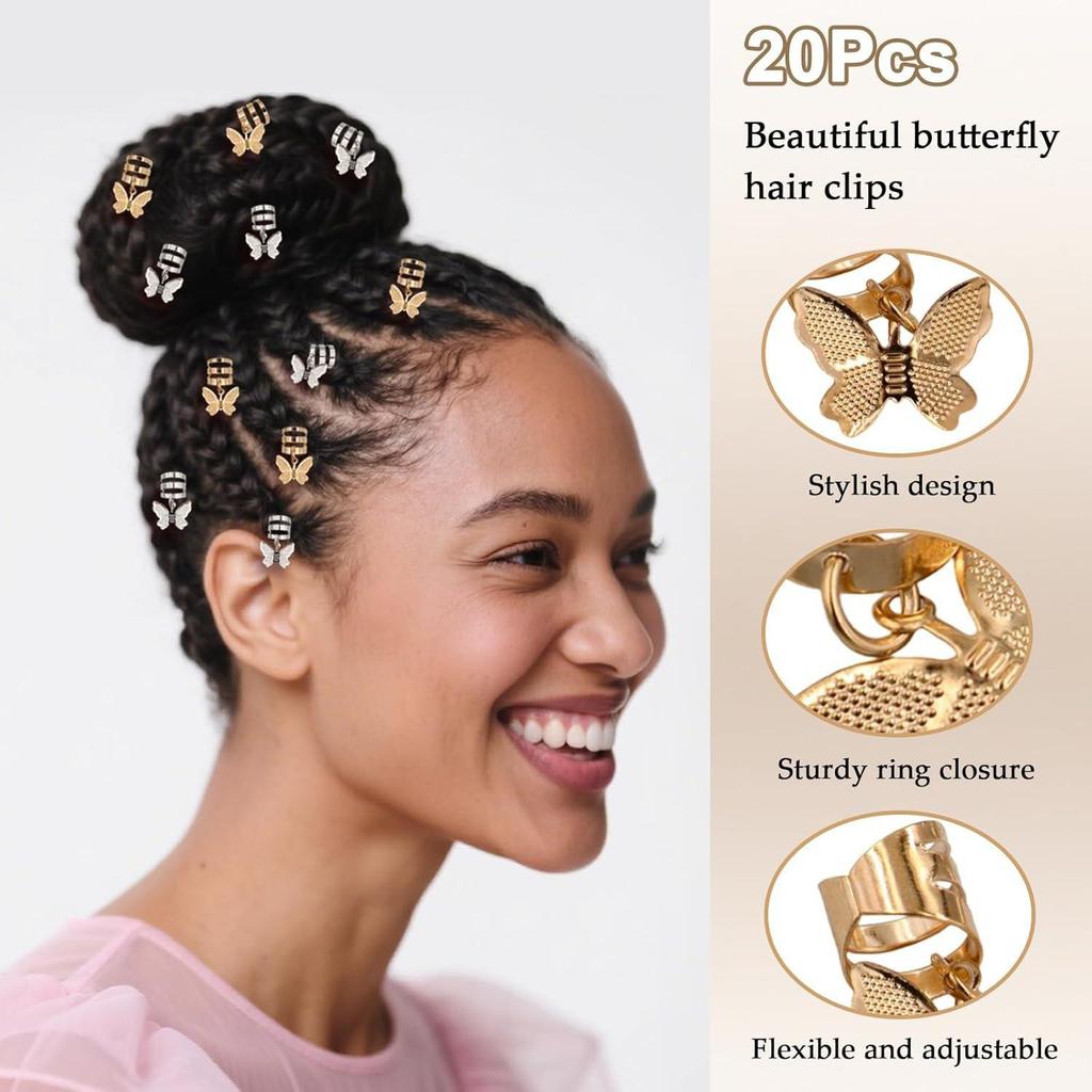 20pcs Best-selling European & American Style Butterfly Hair Hoops
