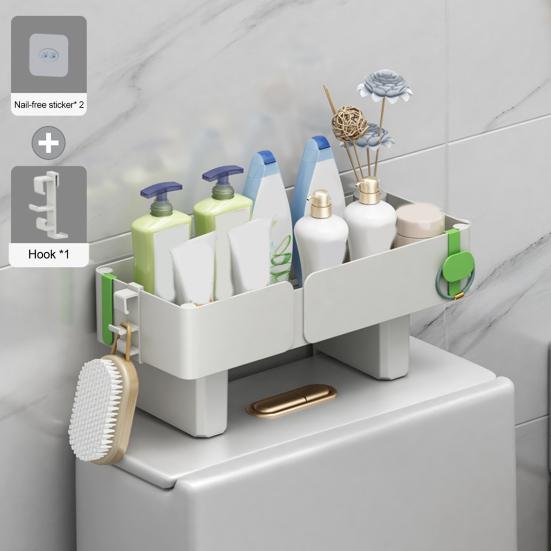 Storage Rack Toilet Tank Organizer Large Capacity Strong Load-bearing Waterproof