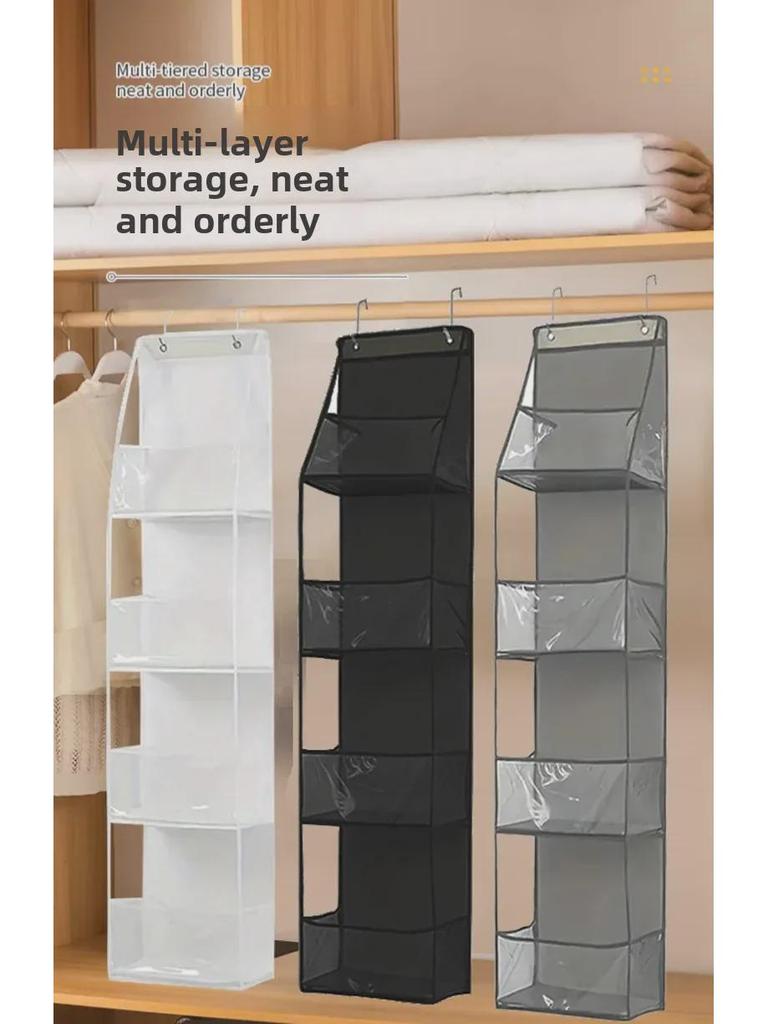 Waterproof Hanging Storage Bag: Wall-Mounted Organizer with Layers for Dorms and Bathrooms