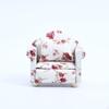 1/12 Miniatur Puppenhaus Blumiges Sofa mit für Armzimmer Möbel Kinder
