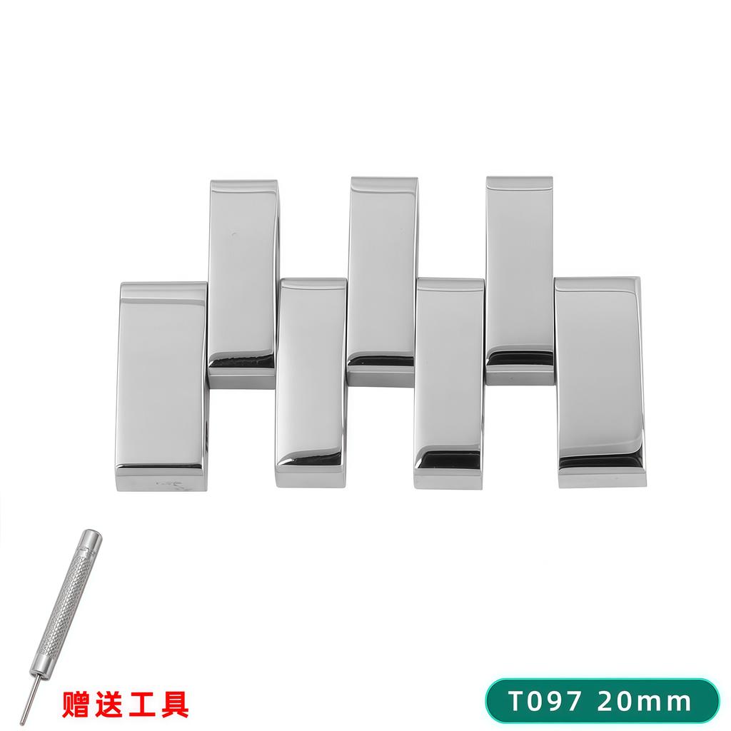 Pro 1853 Tissot Nerezová ocelový řemínek Prodlužovací článek Extra T41 T95 T097 T099 T120 T063 T065 Řemínek hodinek Kovové doplňky