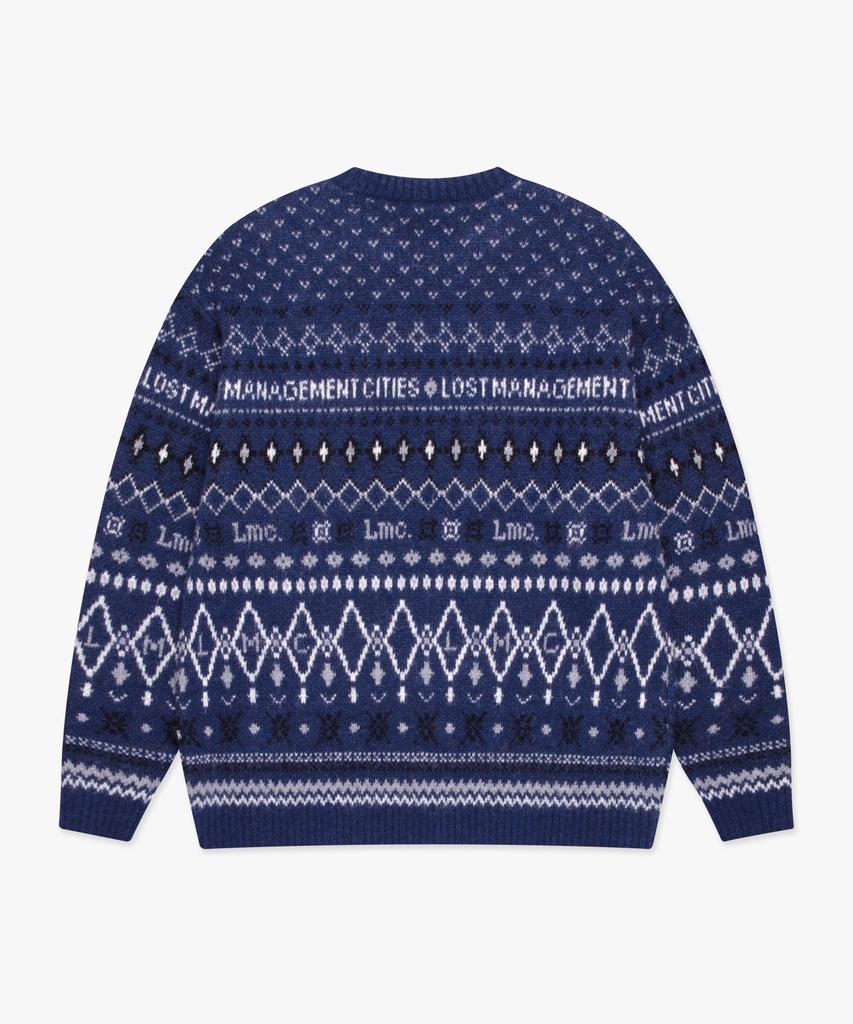 LMC Fair Isle Knit Sweater Navy