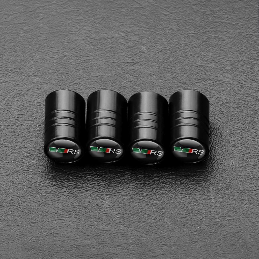 blcr1 4Pcs Car Wheel Tire Valve Stem Cap Auto Accessories For Skoda Kodiaq Octavia Enyaq Kamiq Scala Rapid Superb Karoq Vision RS Yeti