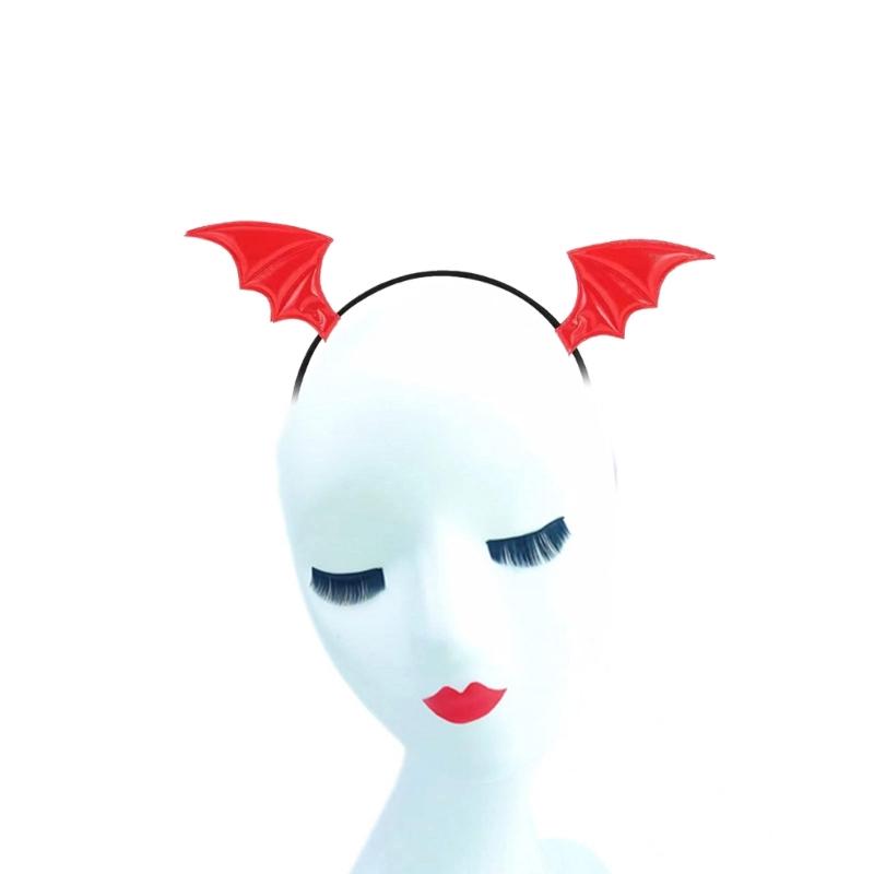 Mädchen Haarspangen Gothic Halloween Cosplay Teufelsflügel Haarnadel Stirnband Punk Haarschmuck Einzigartiger Schwarzer Kopfschmuck