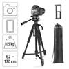 Hama Action 170 3D Camera Height Photography Tripod with Phone and Tablet and Bag for SLR Black Tripod, 62-170cm, Holder, 3-Way Head, Cameras,