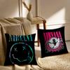 Band Grunge N-Nirvana Cushion Cover Pillowcase Anti-Dustmite Living Room Sofa Decor Cushion Room