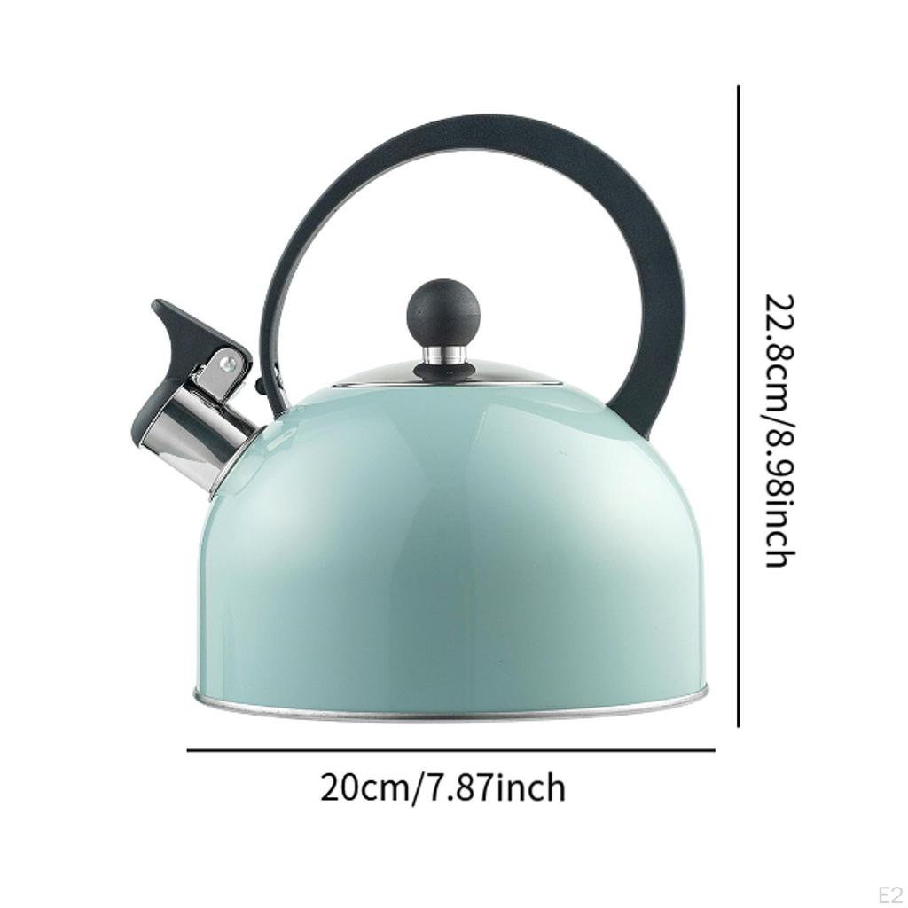 Whistling Kettle Stainless Steel 2.5 L Coffee Tea Portable Loud Whistle Water Boiler for