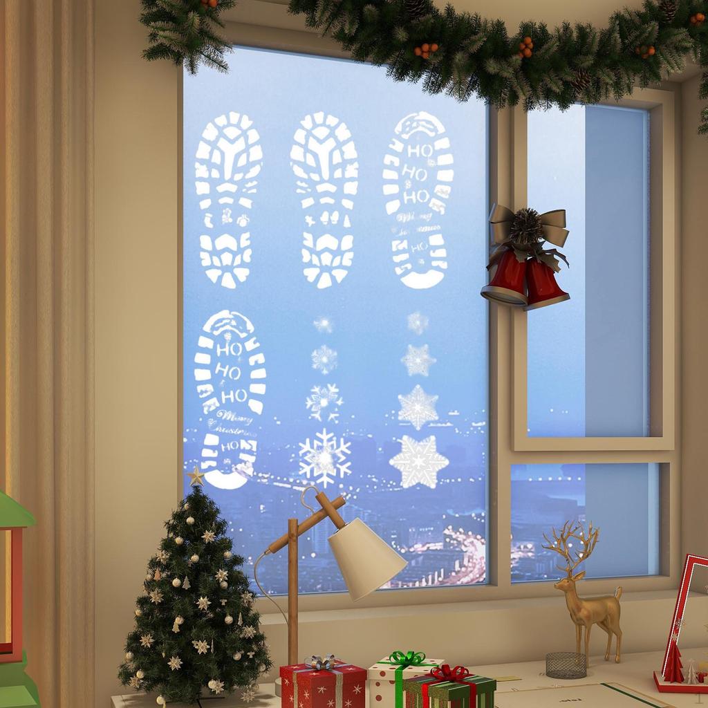 6Pcs Christmas Stencils Floor Templates Reusable Coloring Embossing Stencil for Window