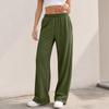 Lässige gefütterte Damen-Sweatpants mit weitem Bein, Kordelzug und Taschen für den Alltag