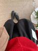 2025 Winter High-Waisted Woolen A-line Umbrella Skirt with Sequins: Slimming Mid-Length Women's Skirt