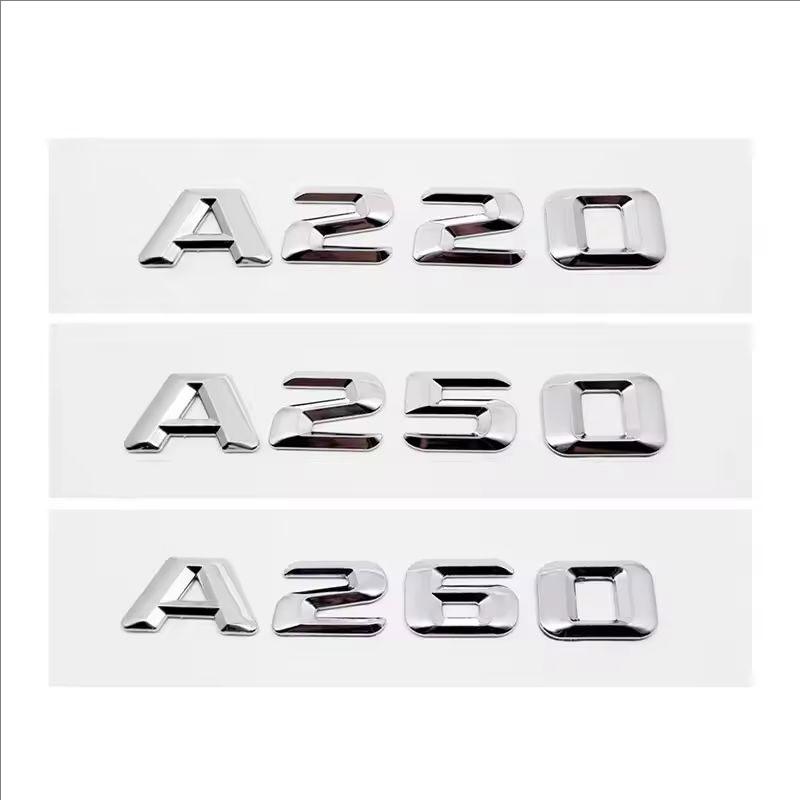 AAZD1 3D ABS Black Chrome Car Letters For A35 A45 A160 A180 A200 A220 A250 Emblem Logo Badge Rear Trunk Sticker Accessories