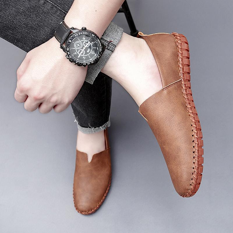 Scarpe casual da uomo in pelle Mocassini slip-on Sneakers da passeggio di buona qualità Scarpe da guida Scarpe eleganti da uomo per il lavoro Stile britannico Formale