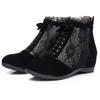 Fashion GKTINOO 2025 Fashion Summer Ankle Boots for Women Flat Heel Boots Mesh Height Increasing Casual Shoes Genuine Leather Big Size