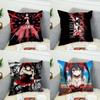 Tokisaki Kurumi Pillow Case For Car Sofa Decorative Home Doublesided Print Plush Square Throw Pillow Cushion Cover
