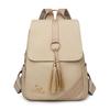 Fashionable Soft Leather Large-capacity Travel Backpack, Dual-purpose Single-shoulder Schoolbag Casually