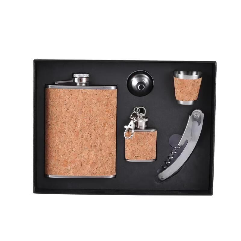 Shangqi Portable Stainless Steel Hip Flask Gift Set