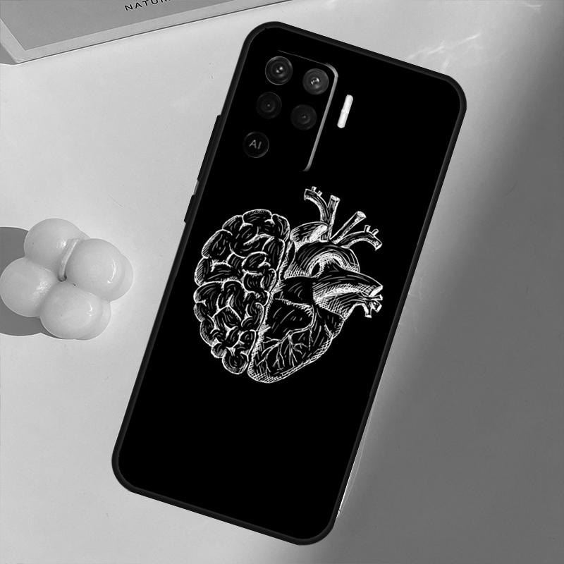 

Медицинский чехол с изображением органов человека и сердца для OPPO A15 A74 A54 A94 A52 A72 A31 A53 A53S A5 A9 2020 A3S A5S A83 A91 A93 Find X5 Pro