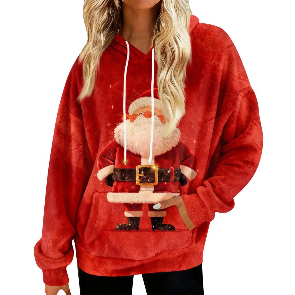 Dámské mikiny Oversized Zimní Plyšové Roztomilé Mikiny Pulovr Trendy Podzimní Zimní Oblečení