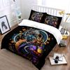 Samurai And Dragon Artistic Set: Suitable For Apparel Exquisite Three-Piece Bedding Set Gift For Kids And Adults