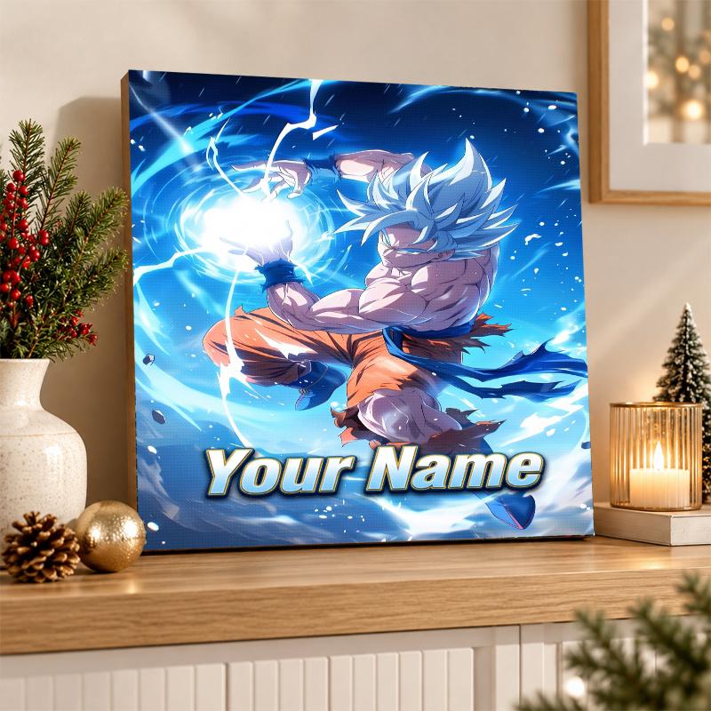 Gogeta Custom Name Diamond Painting Personalized 5D Full Drill DIY Diamond Art Home Decor