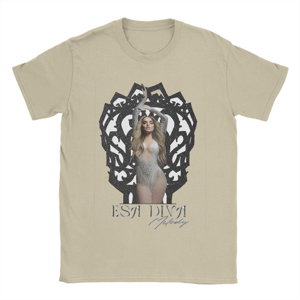Harajuku T-Shirt Summer MELODY ESA DIVA EUROVISIONs 2025 SPAIN T Shirts  Cotton Tshirt for Men's Awesome Short Sleeve Clothes